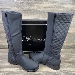 NEW Wells Collection Quilted Tall Riding Boots
